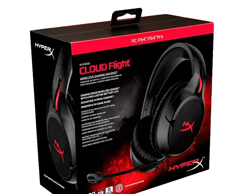 HyperX Cloud Flight Wireless Gaming Headset for PC/PS4 HX-HSCF-BK/EM