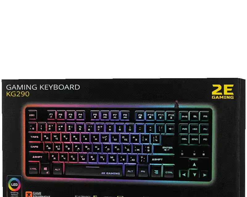2E KG290 Gaming Keyboard LED Black 2E-KG290UB