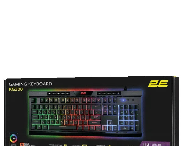 2E KG300 Gaming Keyboard LED Black 2E-KG300UB