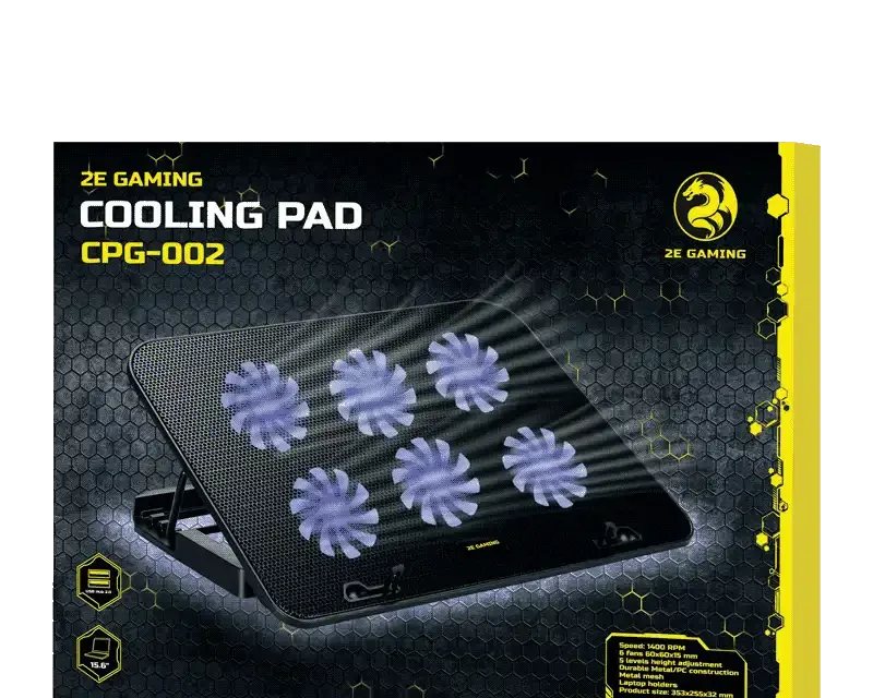 2E Gaming Laptop Cooling Pad Black CPG-002