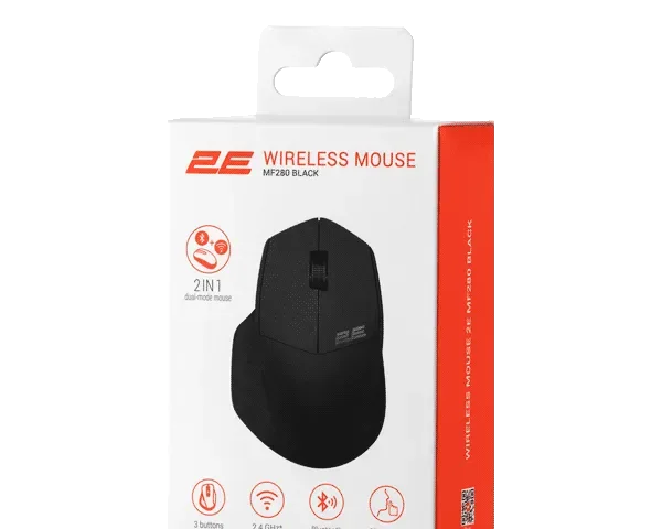 2E MF280 Silent Wireless BT Black Mouse 2E-MF280WBK