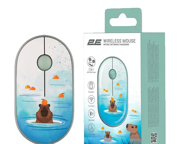 2E Mouse MF300 Wireless CAPYBARA-TANGERINE