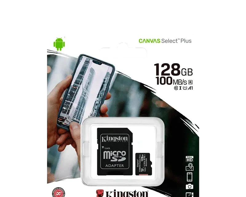 Kingston Canvas Select Plus 128GB microSD Card SDCS2/128GB