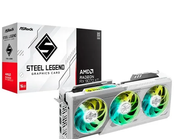 ASRock AMD Radeon RX 9070 XT Steel Legend 16GB