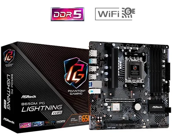 ASRock B650M PG Lightning WiFi 6E AM5 Motherboard