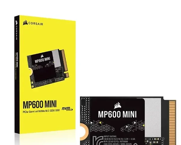 Corsair MP600 Mini 1TB M.2 2230 NVMe PCIe x4 Gen4 SSD