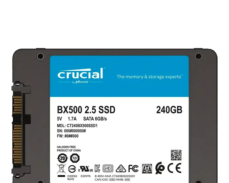 Crucial BX500 3D NAND 240GB SATA 2.5-inch SSD