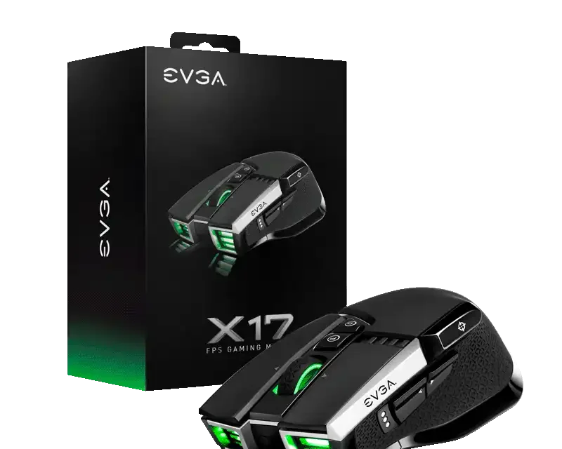EVGA X17 Wired Ergonomic Gaming Mouse 903-W1-17BK-KR
