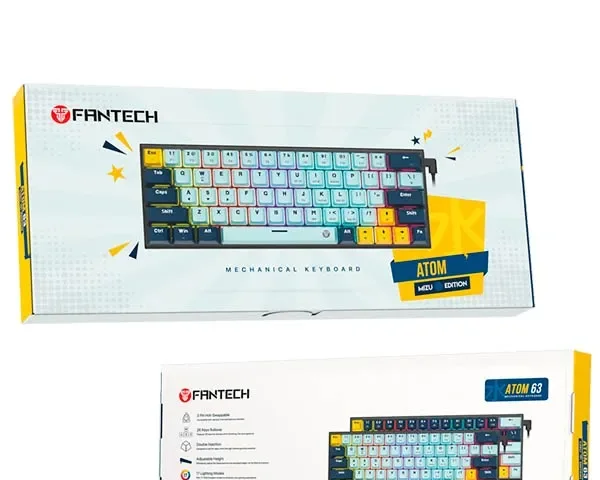 Fantech ATOM63 MK874V2 Mori Mechanical Keyboard White / Blue