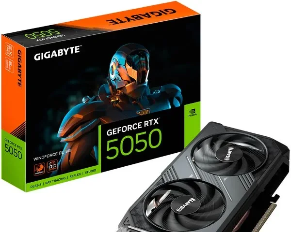 Gigabyte GeForce RTX 5050 WindForce OC 8GB GV-N5050WF2OC-8GD