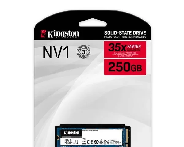 Kingston 250GB NV1 PCIe NVMe SSD SNVS/250G
