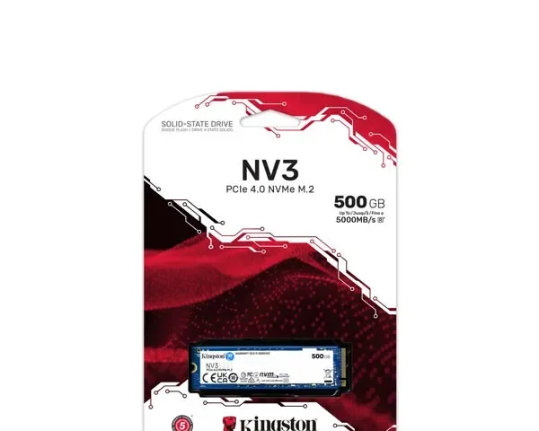Kingston 500GB NV3 PCIe 4.0 NVMe SSD SNV3S/500G