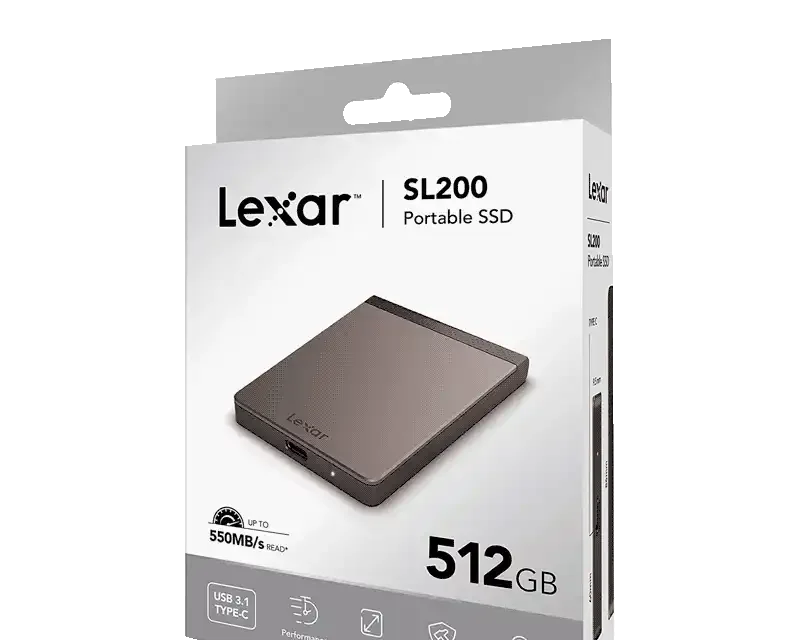 External SSD Lexar 512GB TYPE-C LS200