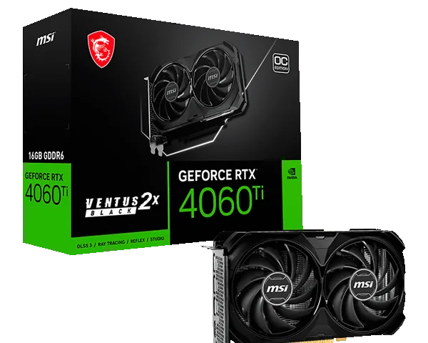 MSI GeForce RTX 4060 Ti VENTUS 2X BLACK 16GB OC