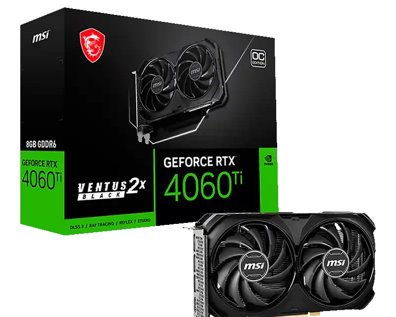 MSI GeForce RTX 4060 Ti VENTUS 2X BLACK 8GB OC