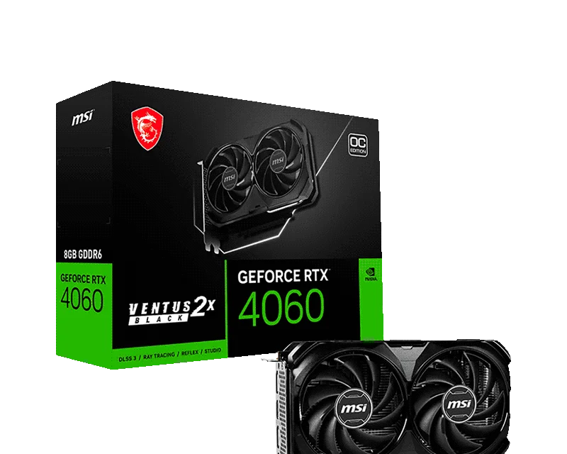 MSI GeForce RTX 4060 VENTUS 2X BLACK 8GB OC