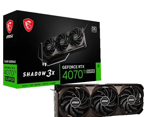 MSI GeForce RTX 4070 Ti Super 16GB Shadow 3X OC
