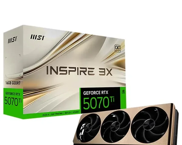 MSI GeForce RTX 5070 Ti 16GB Inspire 3X OC Plus