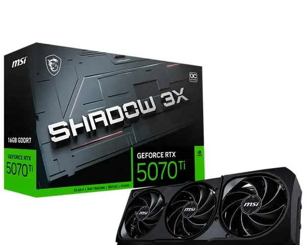 MSI GeForce RTX 5070 Ti 16GB Shadow 3X OC