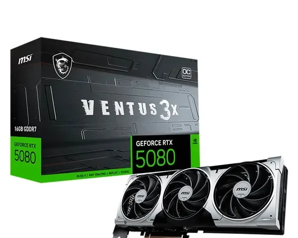 MSI GeForce RTX 5080 16GB GDDR7 Ventus 3X OC