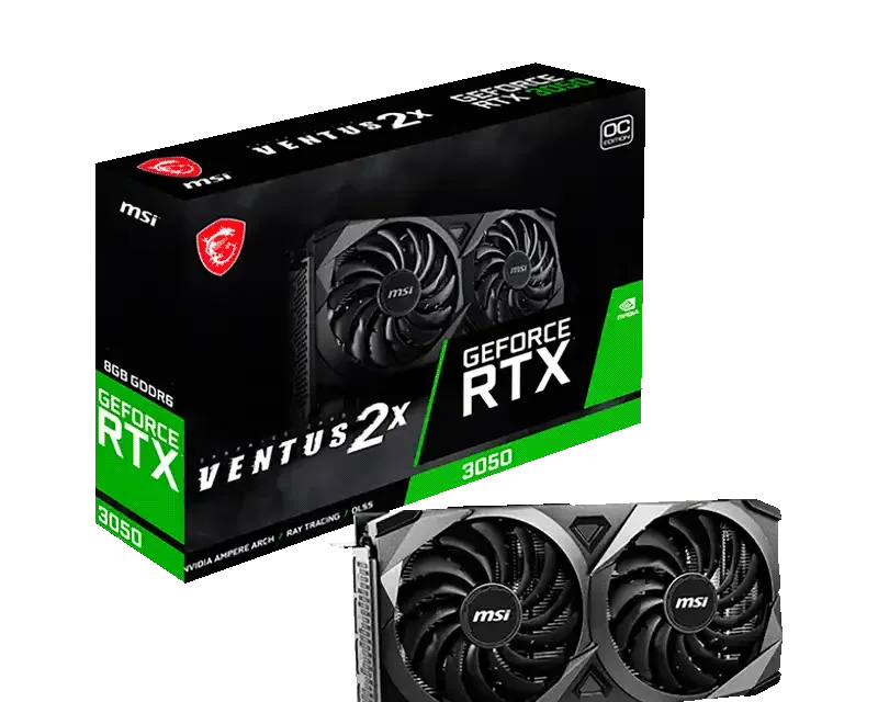 MSI Geforce RTX 3050 Ventus 2X 8GB OC GDDR6