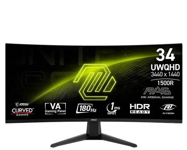 MSI MAG 346CQ 3.5K Curved Gaming Monitor