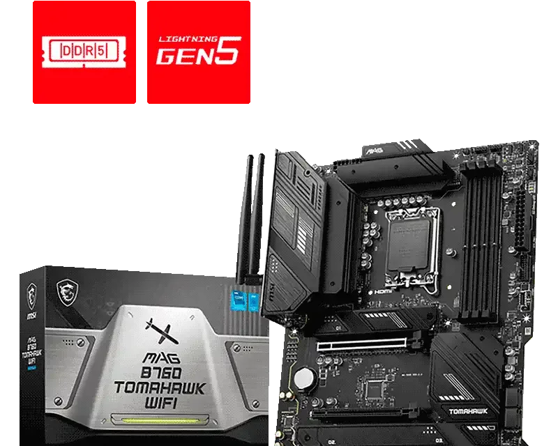 MSI MAG B760 Tomahawk WiFi DDR5 Gaming Motherboard
