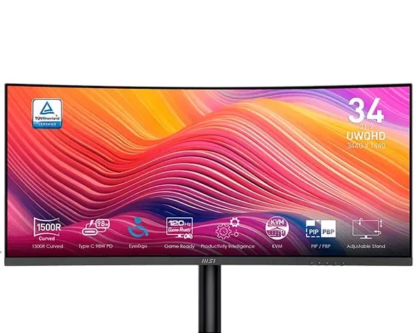 MSI Modern MD342CQP 3.5K 120Hz Curved Monitor