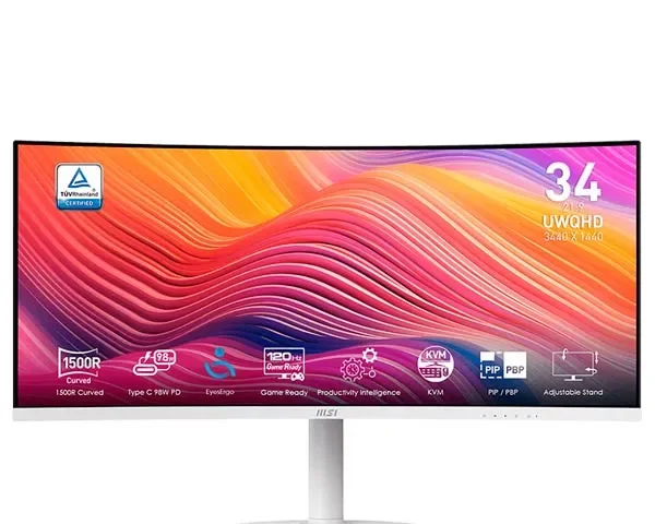 MSI Modern MD342CQPW Curved Business Monitor