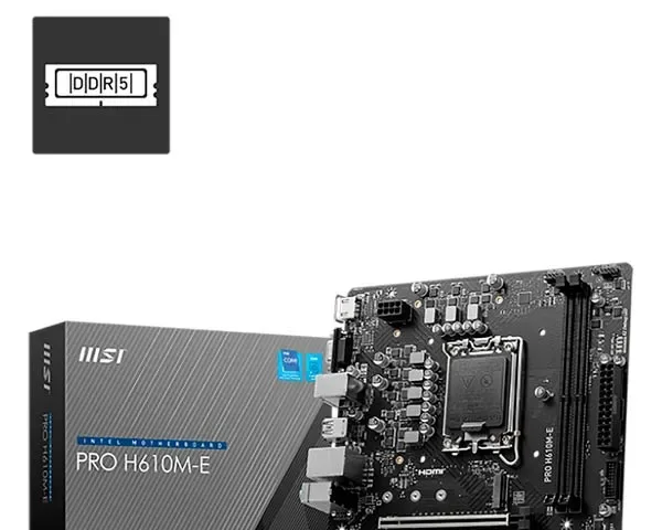 MSI PRO H610M-E DDR5 Motherboard