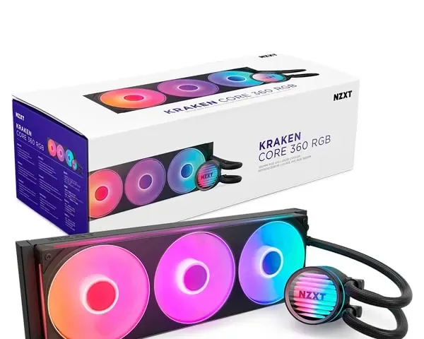 NZXT Kraken Core 360 RGB AIO Liquid CPU Cooler