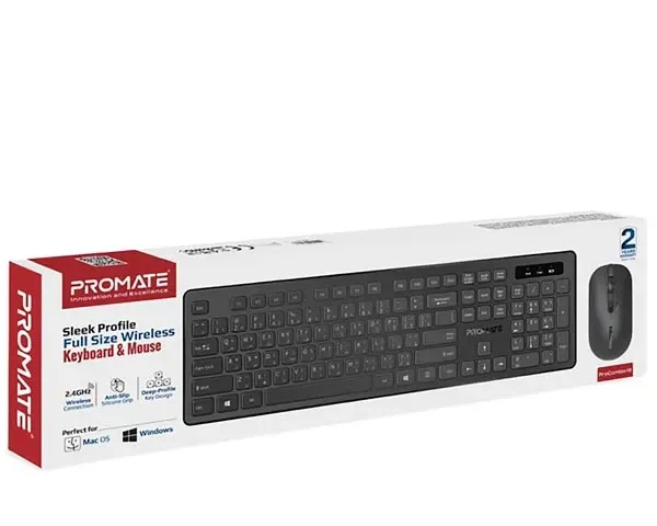 Promate ProCombo-13 Wireless Keyboard and Mouse