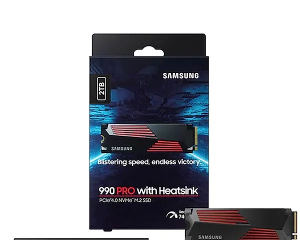 Samsung 990 PRO 2TB SSD With Heatsink MZ-V9P2T0
