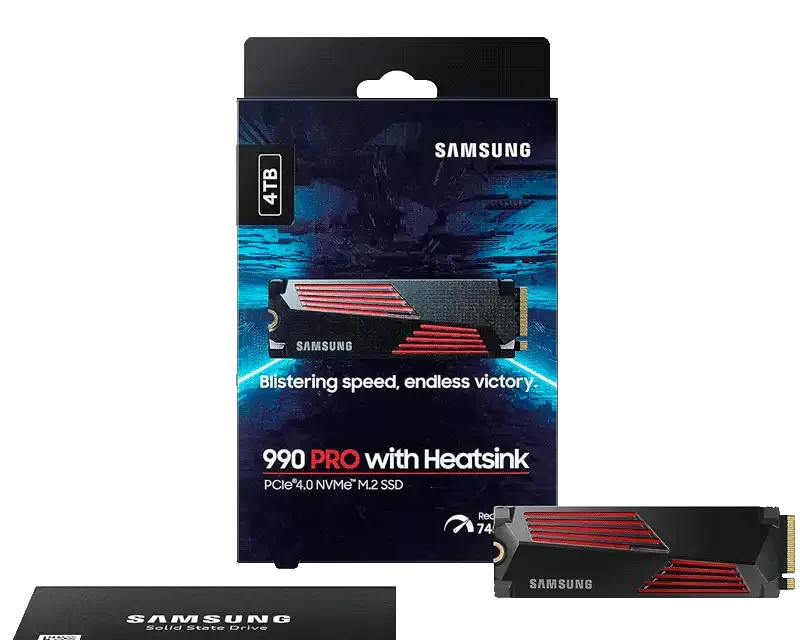 Samsung 990 Pro With Heatsink 4TB SSD MZ-V9P4T0CW