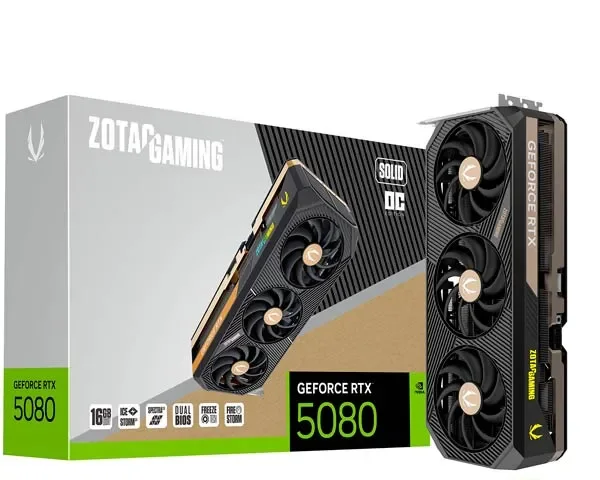 ZOTAC Gaming GeForce RTX 5080 Solid OC 16GB GDDR7