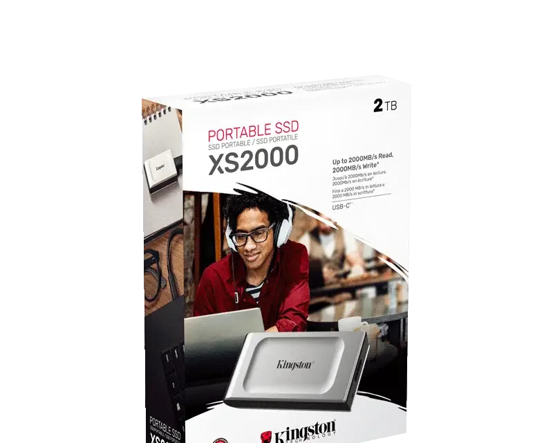 Kingston XS2000 2TB Portable SSD USB 3.2 SXS2000/2000G