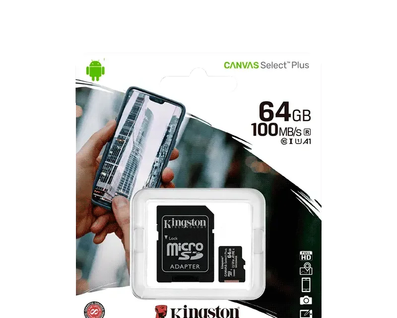Kingston Canvas Select Plus 64GB microSD Card SDCS2/64GB