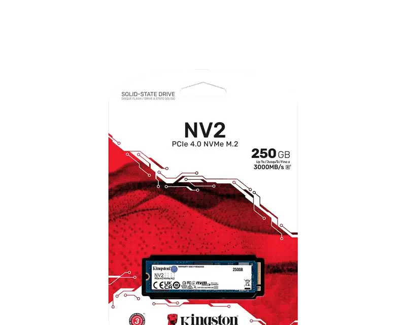 Kingston 250GB NV2 PCIe 4.0 NVMe SSD SNV2S/250G