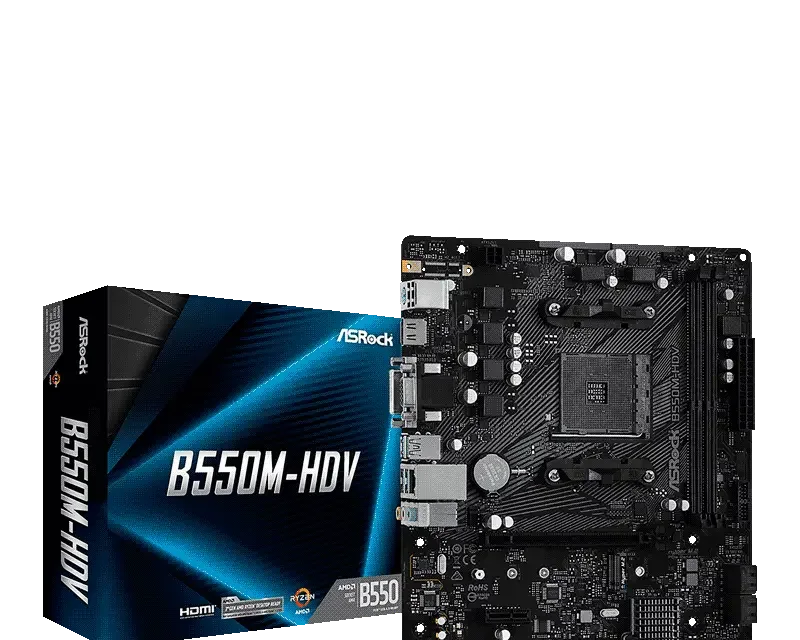 ASRock B550M-HDV 90-MXBDJ0-A0UAYZ